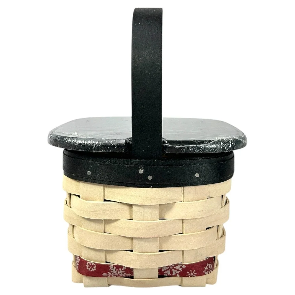 Longaberger MR. FLURRY FACE Sm Peg Basket‎ 2016 Lid Protector Face Stickers Tags
